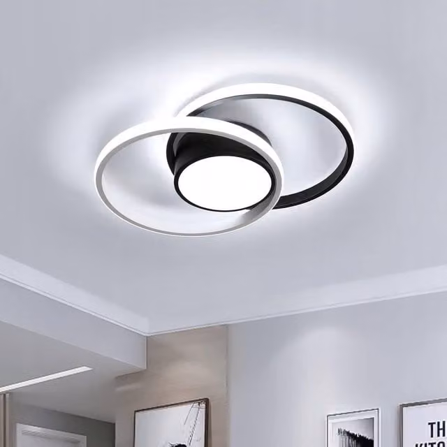 COMELY Modern Round LED Ceiling Light, 42W, 6500K Cool White, White/Multicolour
