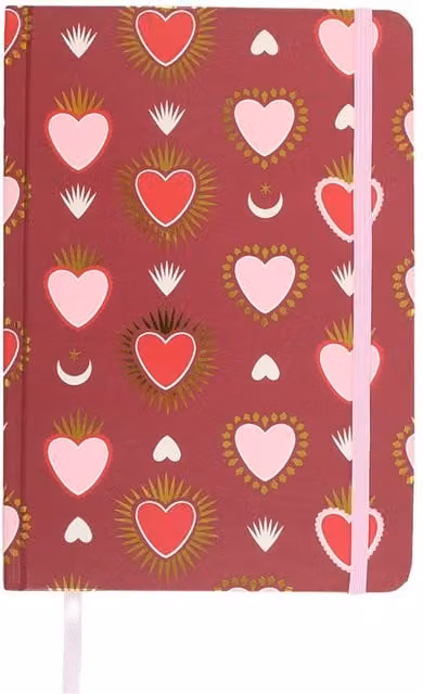 Something Different Sacred Heart A5 Hardcover Lined Notebook in Red