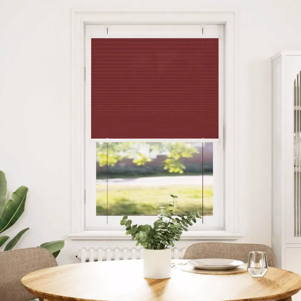 Berkfield Home Single Pleat Corded Blind in Bordeaux Red, W: 70 cm, H: 150 cm – 2