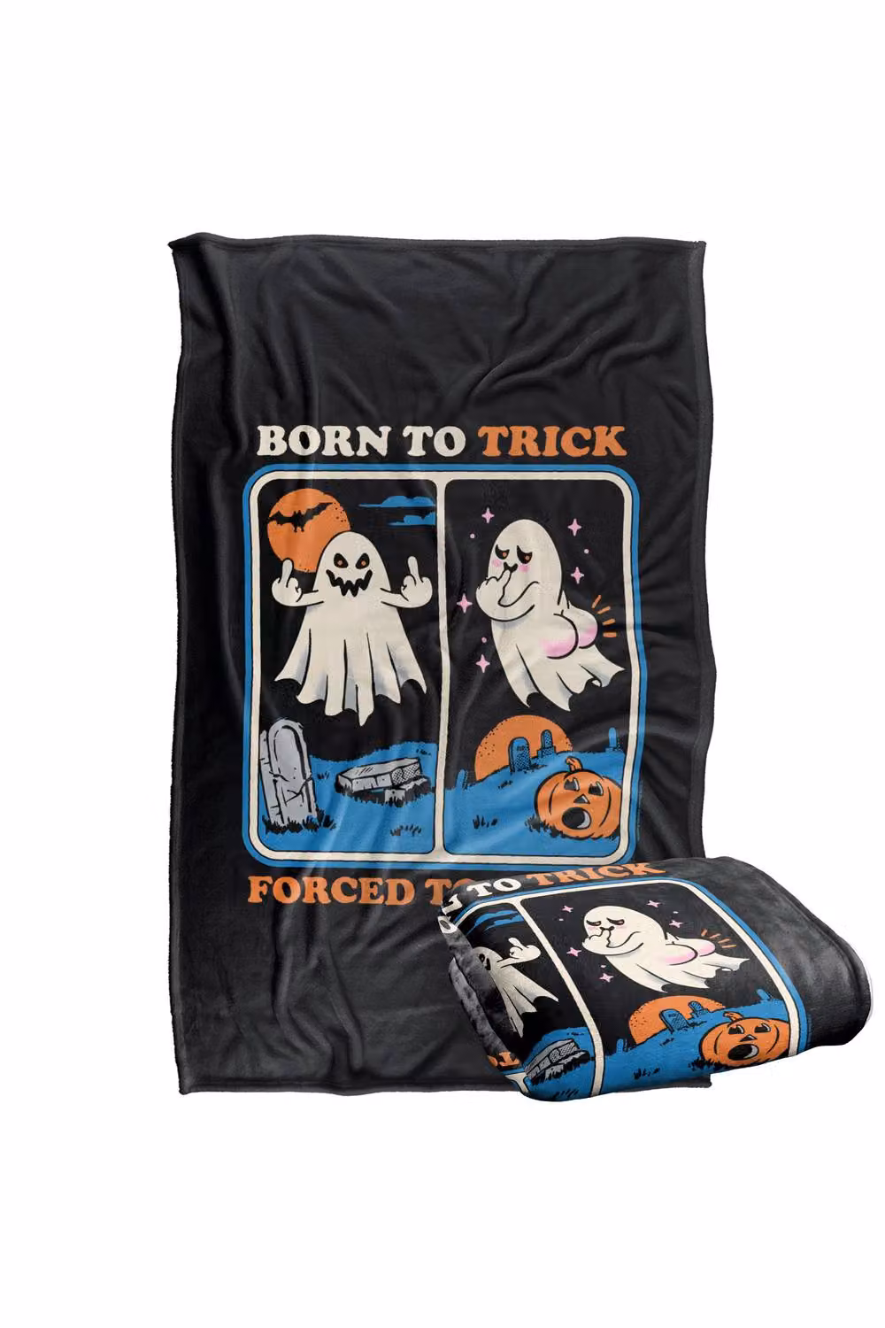 Steven Rhodes Born To Trick Super Soft Fleece Throw Blanket, Multicolour, W/D/H: 91 x 147 cm – 2