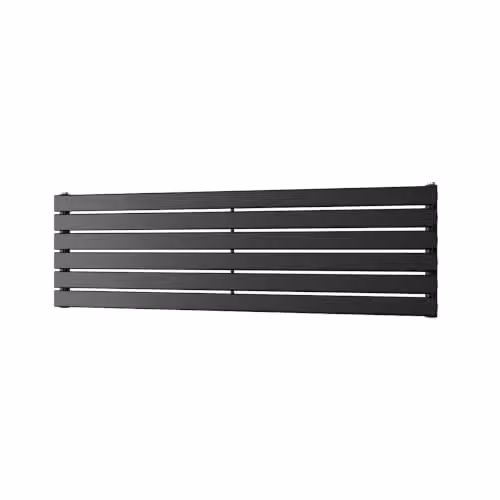 UK Radiators Typhoon Axis Black Horizontal Designer Single Panel Radiator, W: 140 cm, H: 40.8 cm – 2