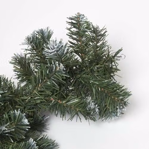 Homescapes Green Snow Dusted Christmas Foliage Garland – 3