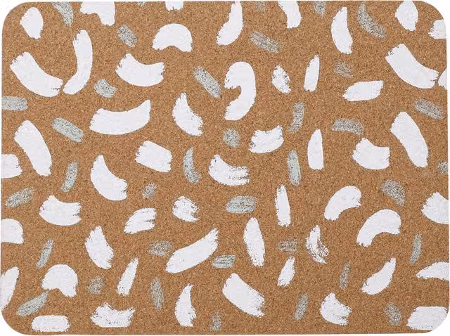 Creative Tops 4-Piece Graphic Cork Placemat Set in Brown and Multicolour