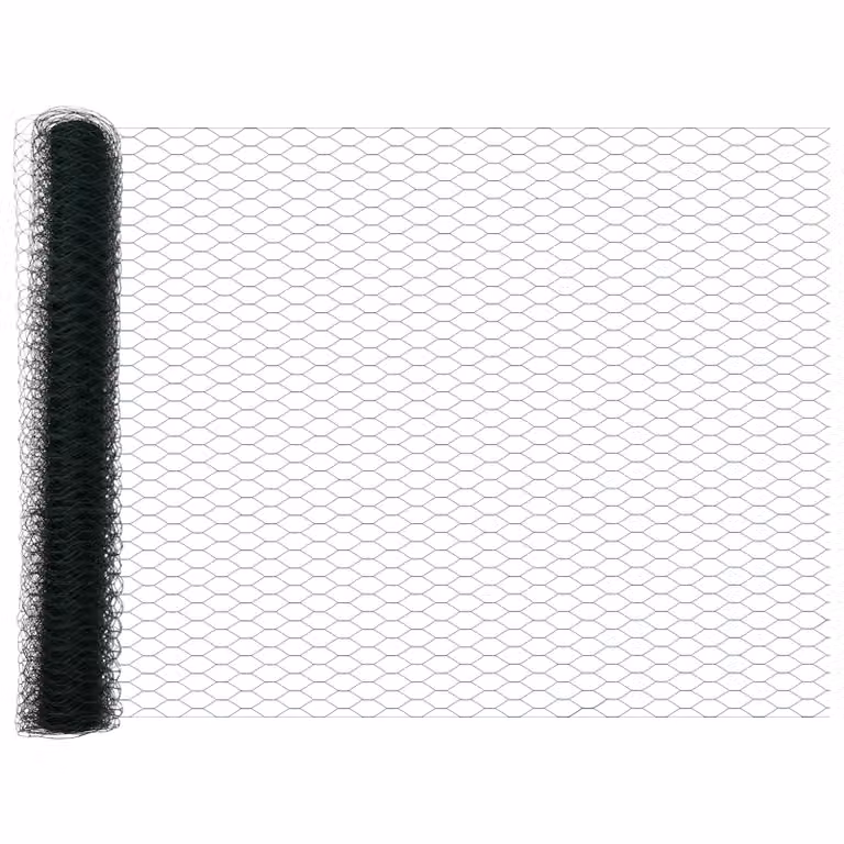 Berkfield Home Green PVC Coated Galvanised Steel Hexagon Fence, H: 120 cm, W: 10 m
