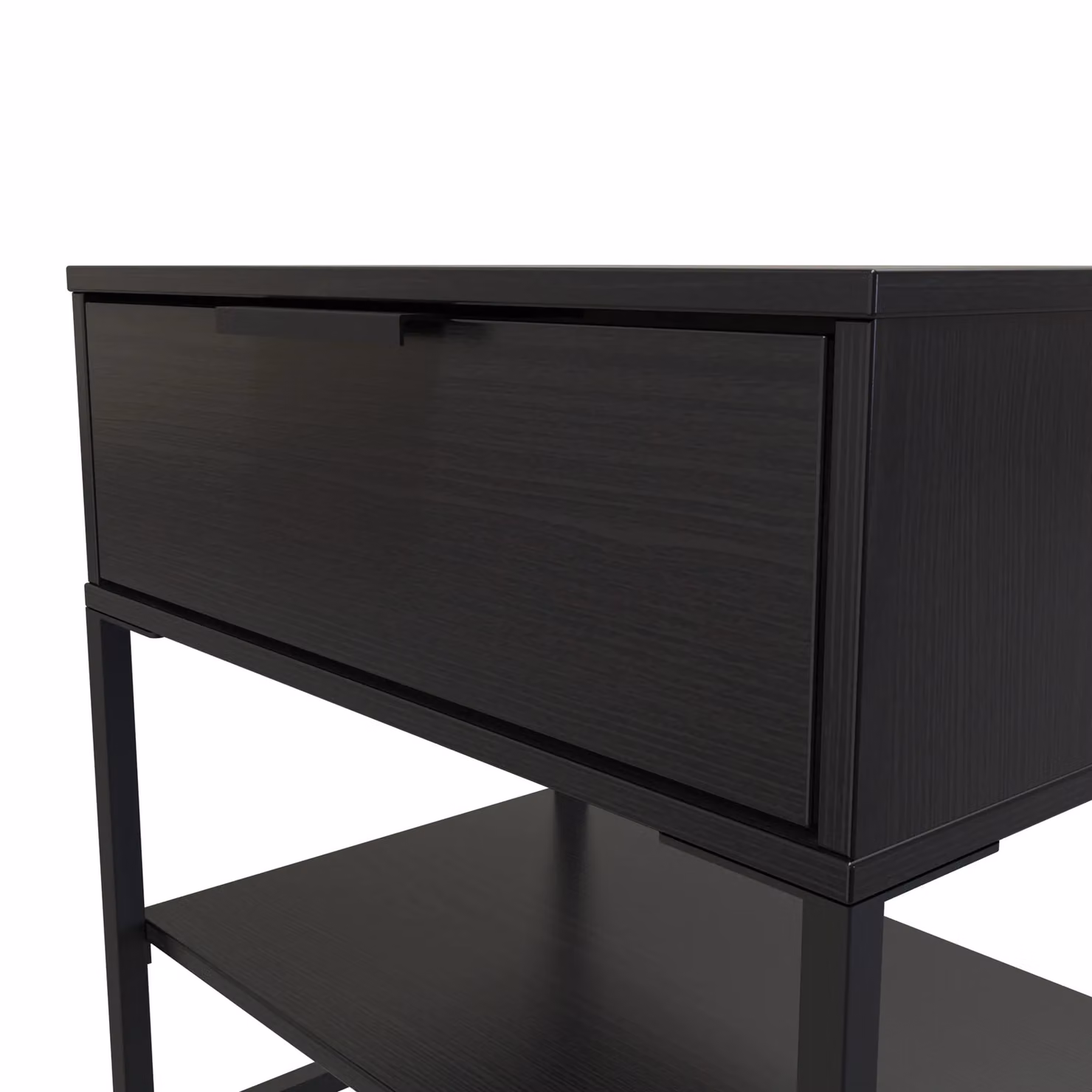 2 U Tamworth Single 1 Drawer Bedside Cabinet in Black – 3