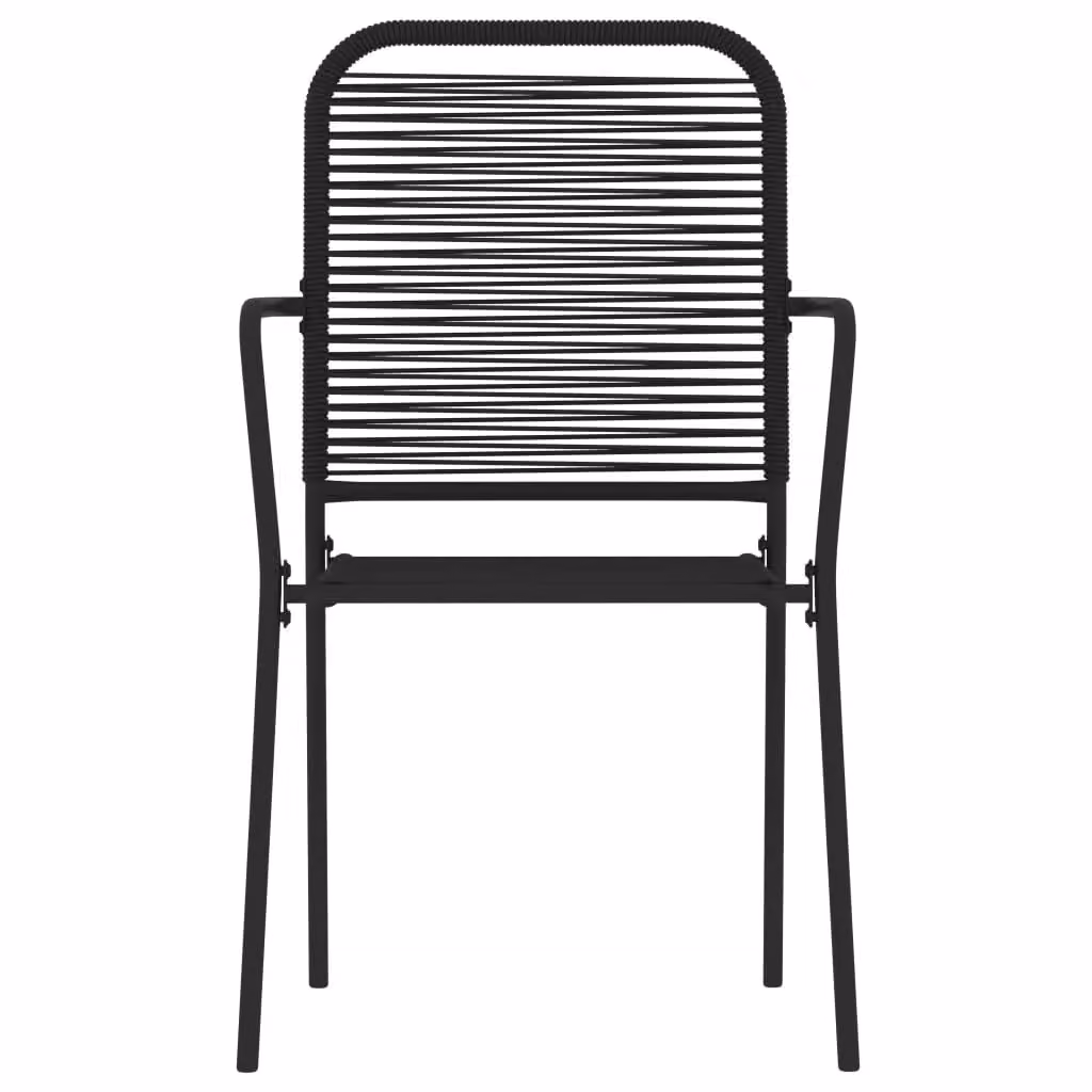 Berkfield Home 5 Piece Modern Garden Dining Set in Matt Black Metal and Glass – 3