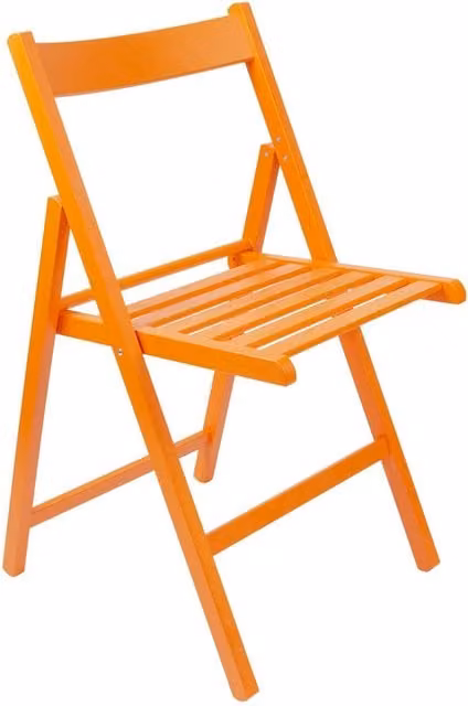 Harbour Housewares Orange Lacquered Beech Wood Folding Dining Chair