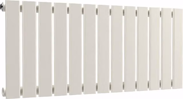 Lux Heat Single Flat Horizontal Steel Radiator in White, W: 91.0 cm, H: 40.0 cm