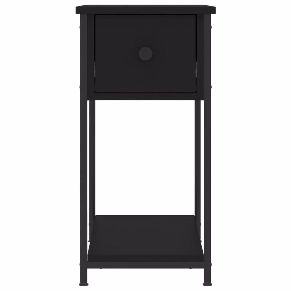 Berkfield Home Durable Black Bedside Cabinet in Engineered Wood W/D/H: 30 x 60 x 60 cm – 4
