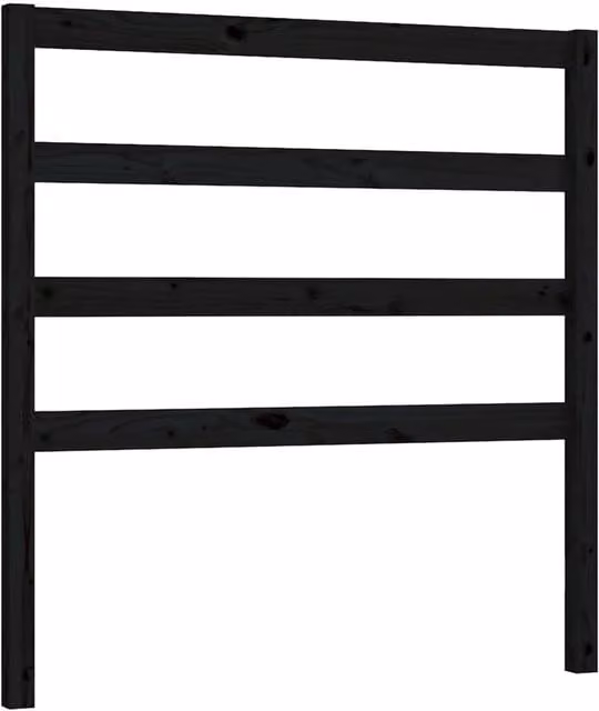Berkfield Home Black Solid Pine Wood Bed Headboard, W/D/H: 81 x 4 x 100 cm – 1
