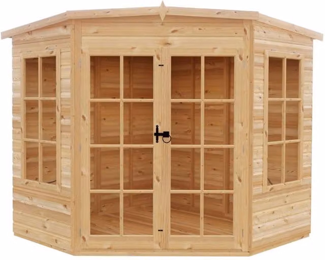 Shires Hampton Shiplap Summerhouse Garden Sun Room in Brown – 1