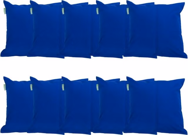 Gardenista Blue Plain Square Outdoor Garden Scatter Cushion, W/D/H: 45.72 x 45.72 x 45.72 cm