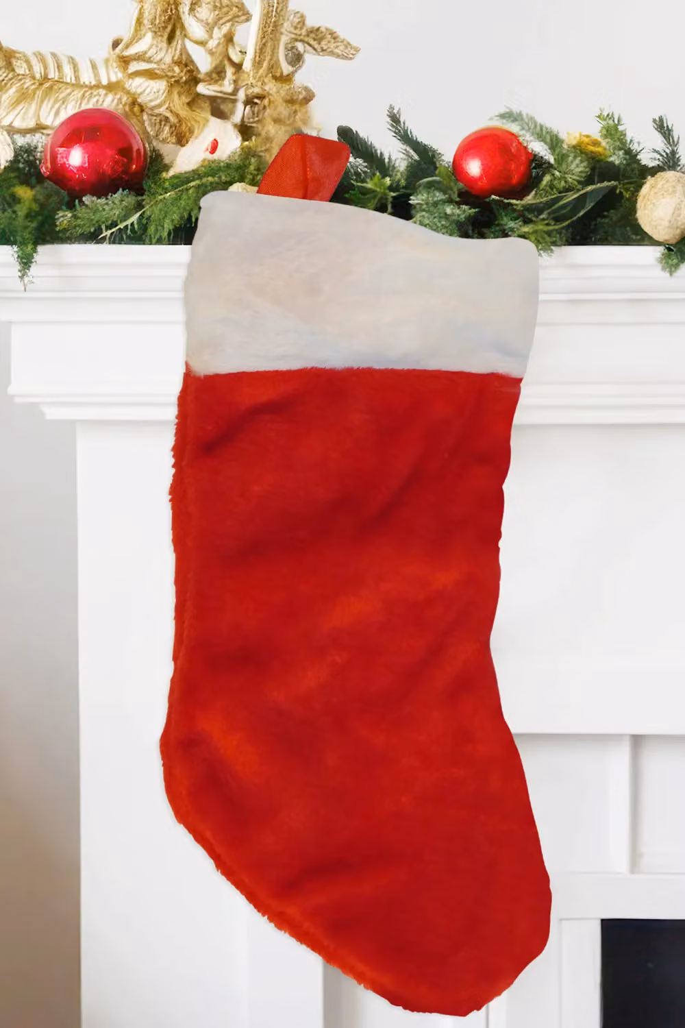 Neel Blue Classic Red and White Velvet Christmas Hanging Stocking – 2