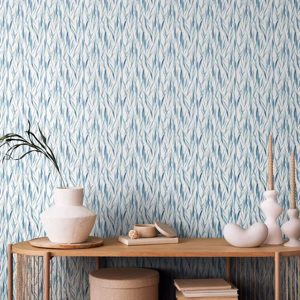 Hoopla Walls Eucalyptus Whisper Denim Mix Blue Botanical Floral Wallpaper, 10m Roll – 2