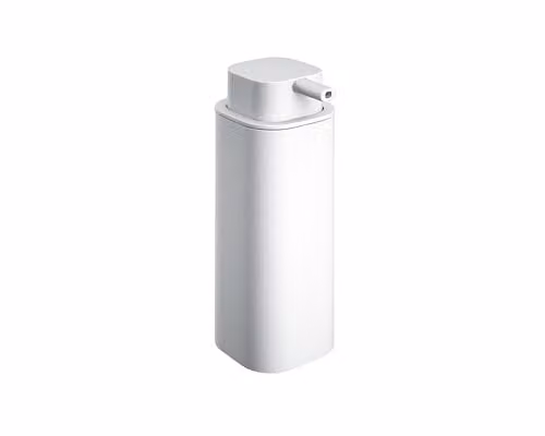 Cosmic NEA Modern Rectangular Metal Soap Dispenser in Matte White, 370 ml