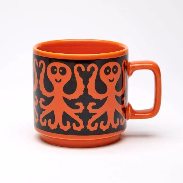 Magpie x Hornsea Octopus Ceramic Mug, Orange