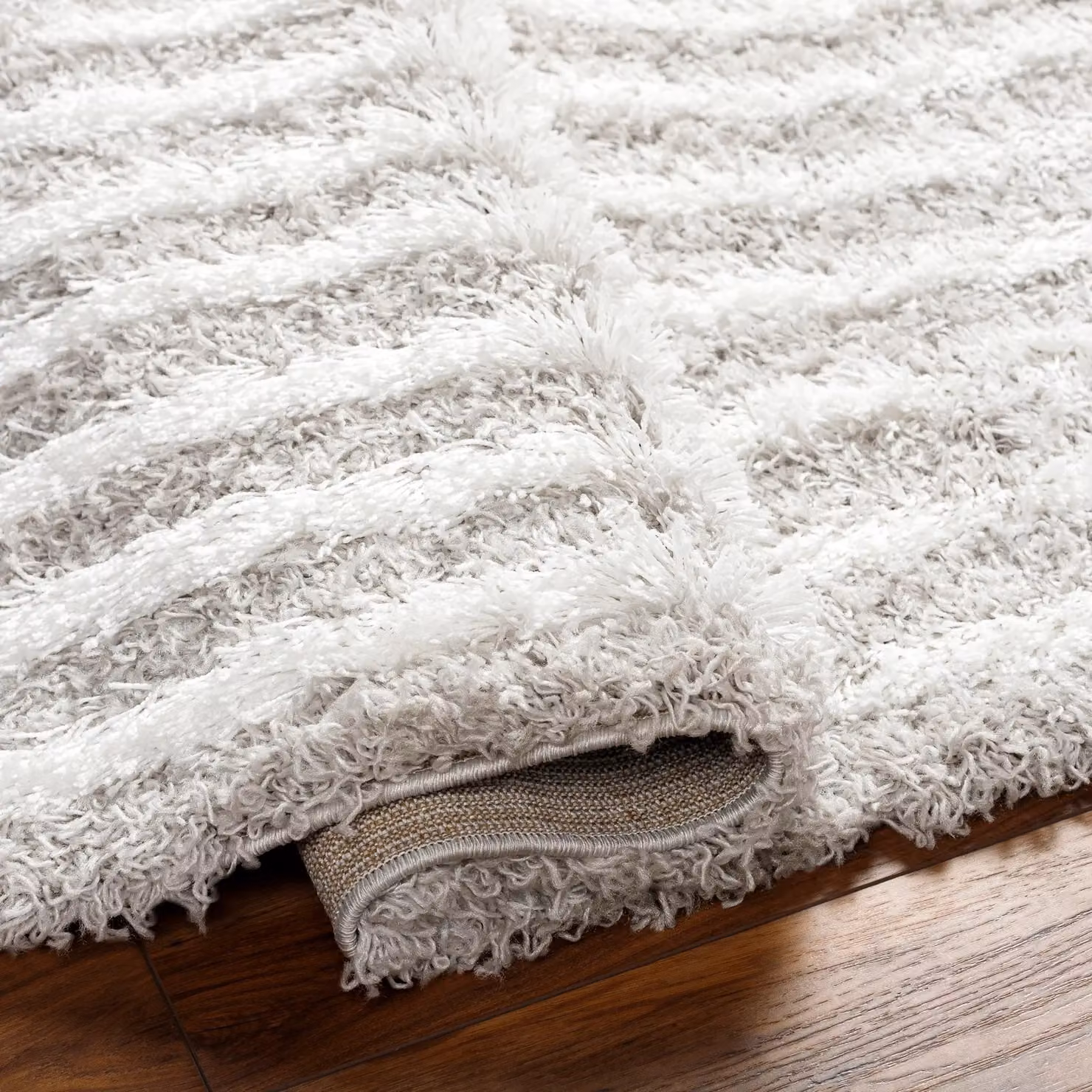 Livabliss Urban Shag Modern Rectangular Living Room and Bedroom Rug in Grey, White, Beige and Brown, W: 200 cm, D: 290 cm – 2