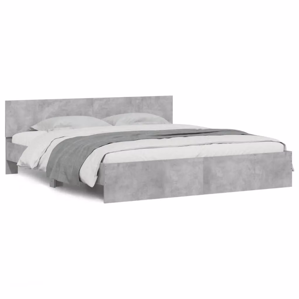 Berkfield Home Bed Frame with Lift Up Base in Concrete Grey, W: 160 cm, D: 200 cm – 2