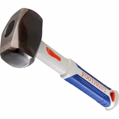 Footprint Club Hammer with Forged Steel Head and Grey Fibreglass Handle (1.1kg) – 1