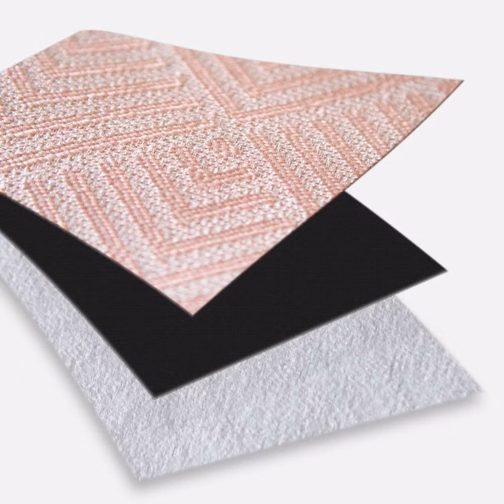 New Edge Blinds Amaranth Geometric Eyelet Curtains in Blush Pink, Width: 116 cm, Drop: 137 cm – 3