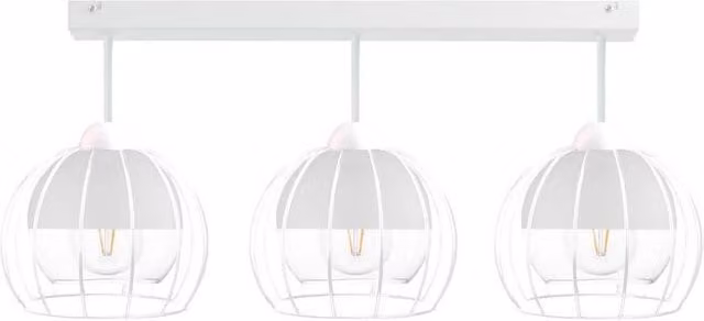 Netlighting Solo Semi Flush Ceiling Light in White, 60cm, 3x E27