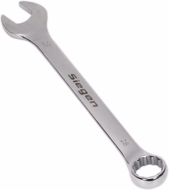 Loops 28mm Combination Spanner in Silver Chrome Vanadium