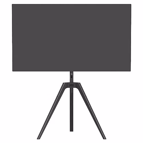 Ttap TRIPOD-BLACK Minimalist TV Stand with Bracket for up to 65 inch TVs in Black – 2