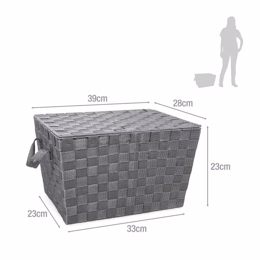 Nordara Grey Freestanding Storage Basket Chest for Clothes and Toys – 2