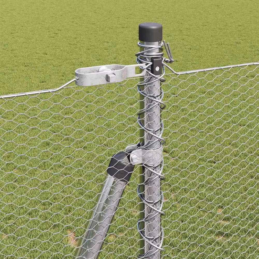 Berkfield Home Hexagon Fence 1, Silver Galvanised Steel, Length: 50 m – 3