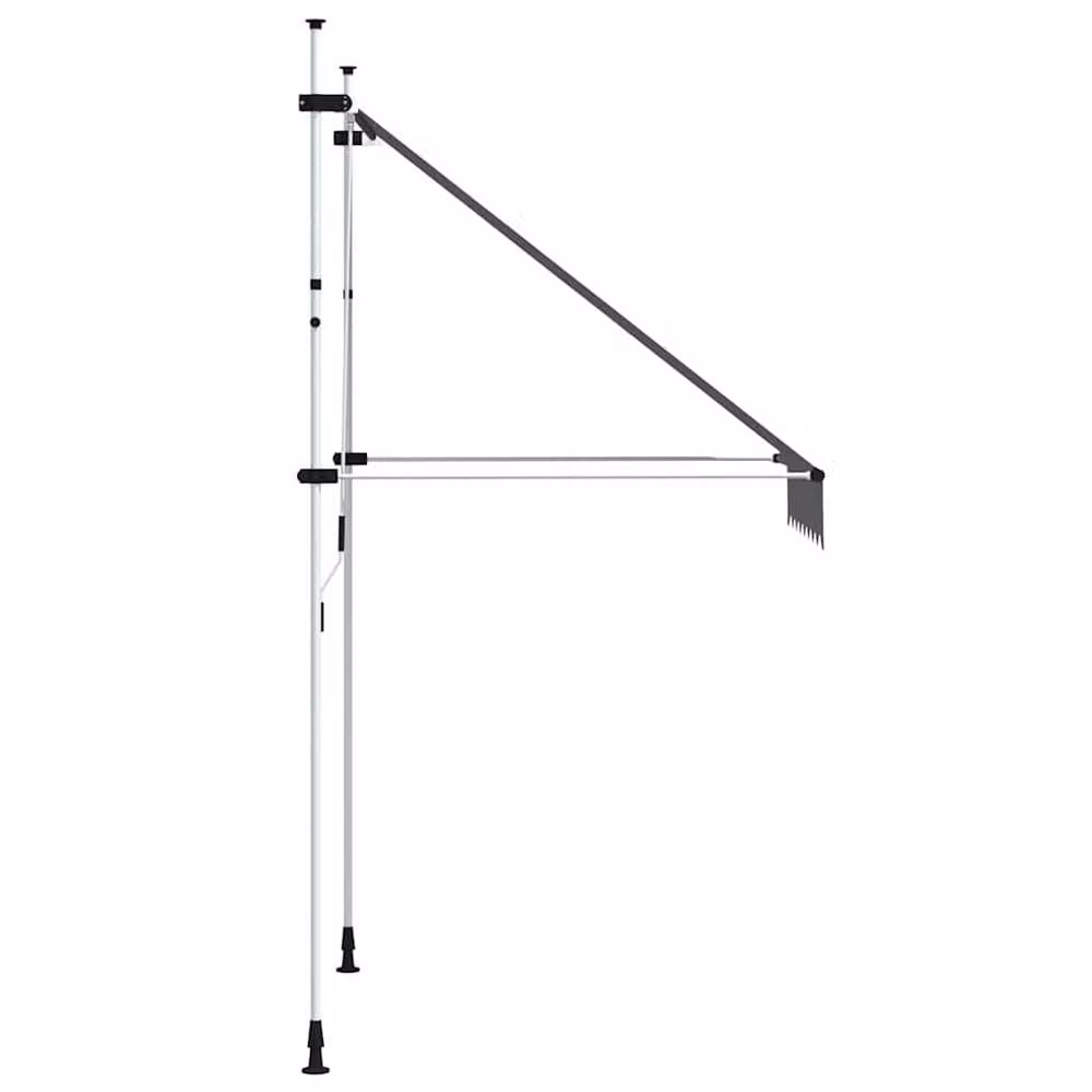 Berkfield Home Manual Retractable Folding Arm Awning in Anthracite Grey, W: 150 cm, D: 120 cm – 3