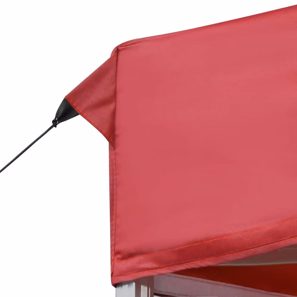 Berkfield Home Professional Folding Party Tent in Wine Red, Aluminium and PVC, W: 6 m, D: 3 m – 3