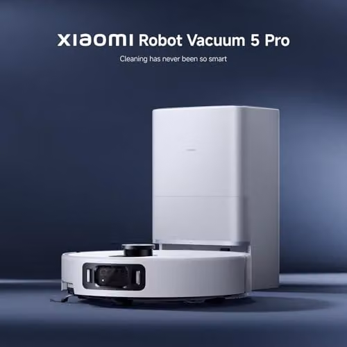 Xiaomi 5 Pro Robot Vacuum Cleaner and Mop with AI Obstacle Avoidance and App Control, White – 3