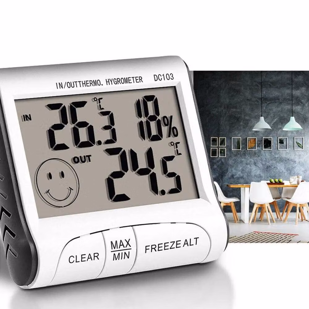 EONLION Digital LCD Indoor Thermometer, White – 3