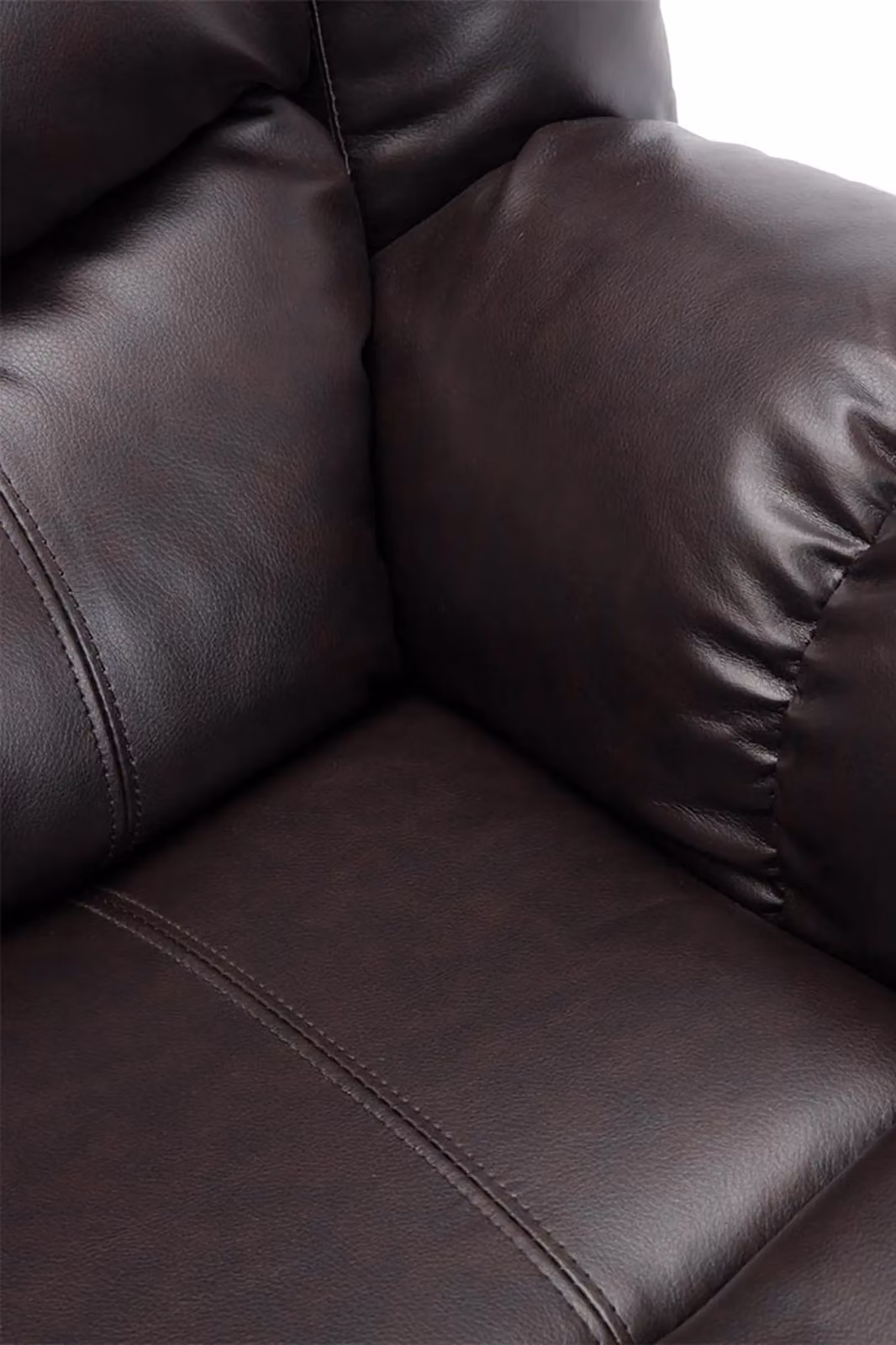 More4Homes Seattle Electric Recliner Bonded Leather 1+2+3 Seater Sofa Set in Brown – 3