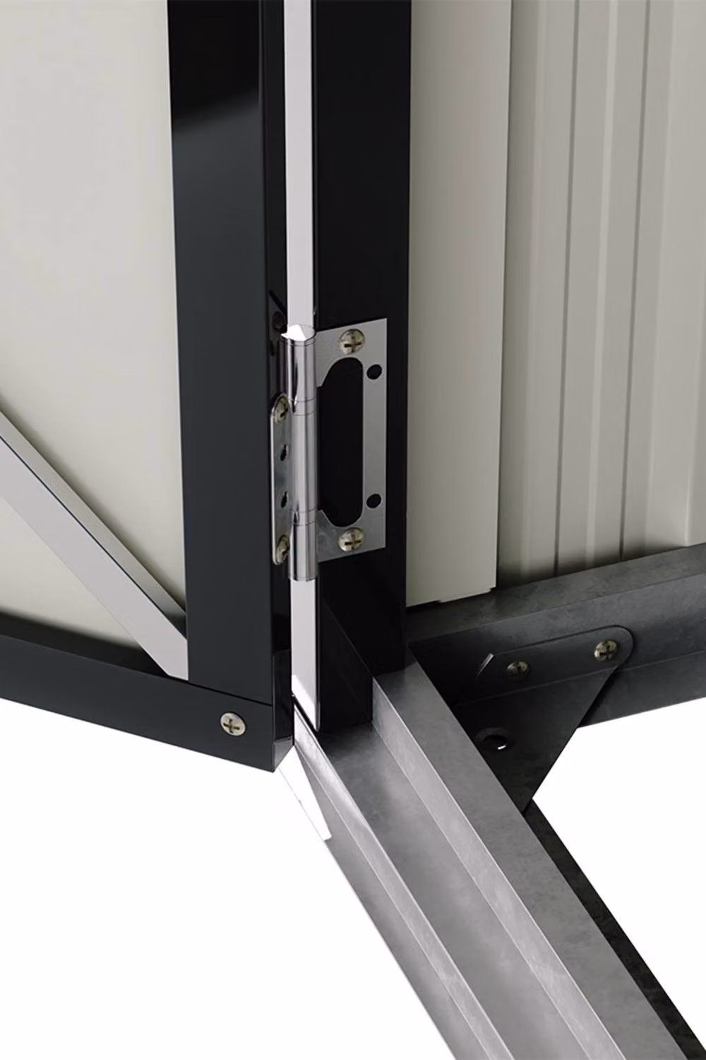 Garden Sanctuary Metal Tool Shed in Dark Grey, W: 167.64 cm, D: 91.44 cm, H: 182.88 cm – 5