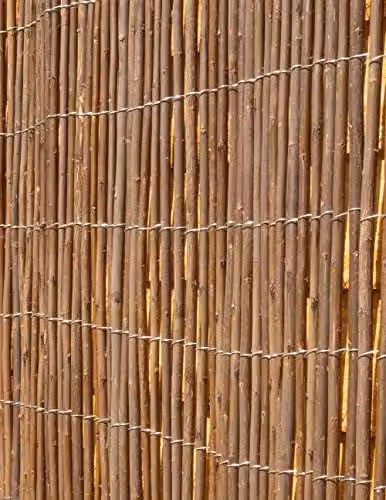 Papillon Willow Natural Garden Fence Screening Roll Brown W/H: 400 x 100 cm