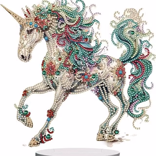Syntego Colourful Unicorn Diamond Art Kit in Pink and Multicolour