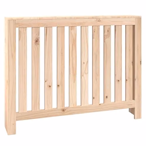 vidaXL Radiator Cover in Untreated Solid Pine Wood, W/D/H: 108.5 x 19 x 84 cm