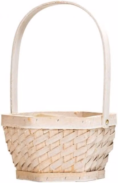 KDMD Hexagon Open Weave Plastic Baskets in Beige, White and Brown