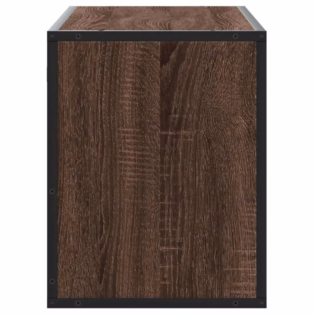 Berkfield Home Industrial TV Cabinet in Brown Oak, W/D/H: 100 x 31 x 39.5 cm – 4