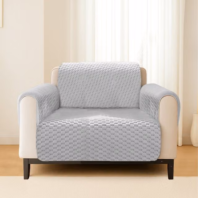 Home Republic Hygge Geometric Thermal Sofa Protector in Silver and Grey, Width: 60 cm