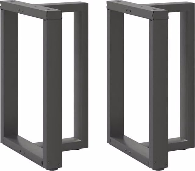 Berkfield Home T-Shaped Dining Table Legs, 2 Piece Steel Set in Anthracite and Black, W: 60 cm, D: 35 cm, H: 72-73 cm