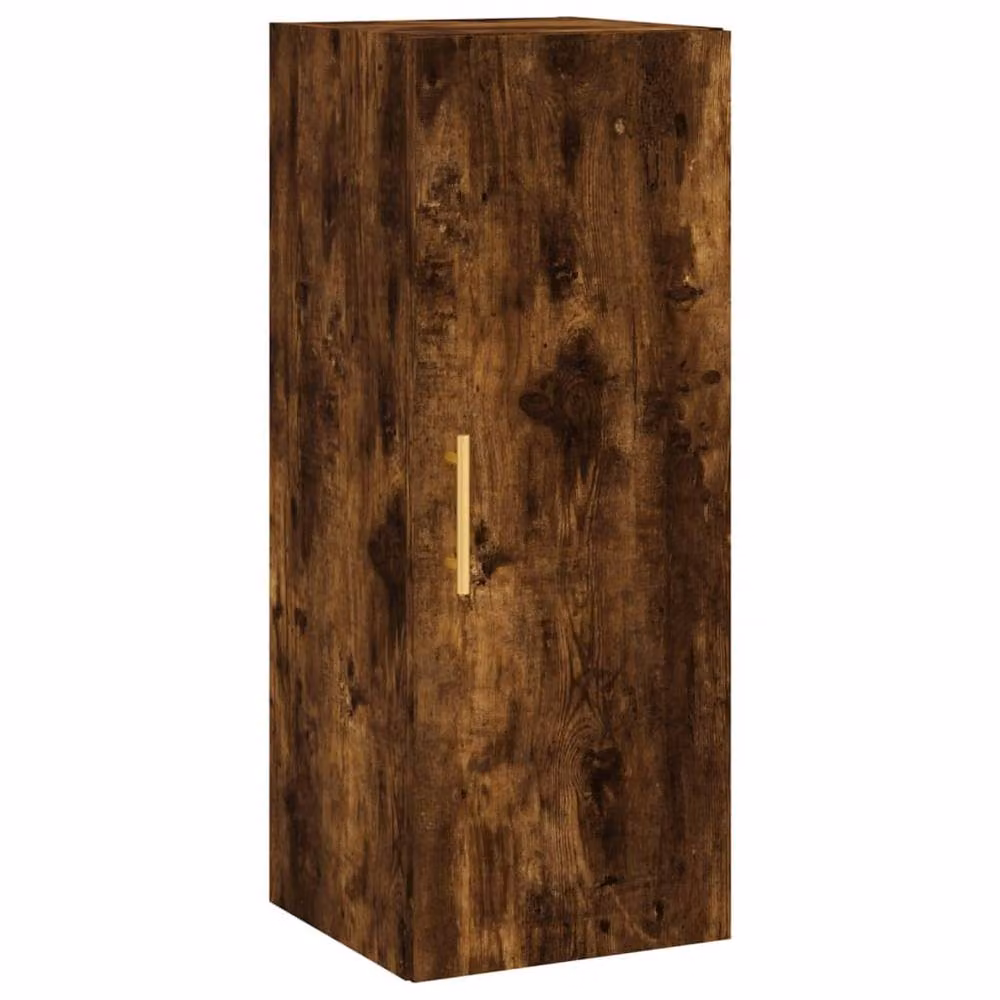 Berkfield Home Wall Mounted Smoked Oak Cabinet in Brown, W/D/H: 34.5 x 34 x 90 cm – 2