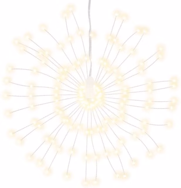 Berkfield Home Festive Christmas Starburst LED Lights, 8 Pack, Warm White, 17 cm – 1