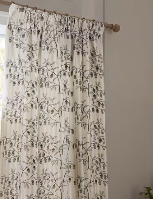Sanderson Chinese Lanterns Pencil Pleat Curtains, Multicolour, H 168 cm x W 137 cm
