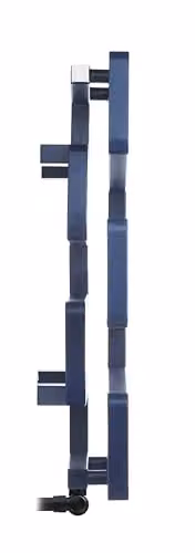 Terma Bookie 655/500 Heated Towel Rail with Integrated Valve, Blue, H: 65.5 cm, W: 50.0 cm, D: 13.2 cm – 3
