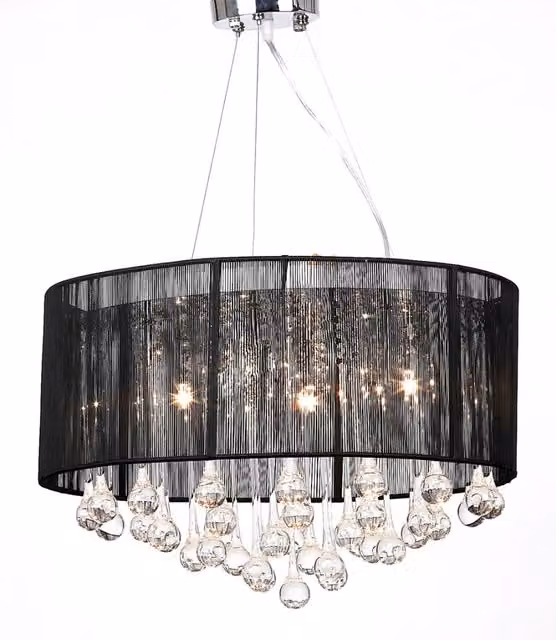 Berkfield Home Black Crystal Chandelier