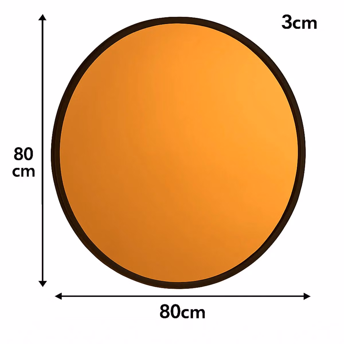 Melody Maison Round Smoked Copper Wall Mirror, Diameter: 80 cm – 3