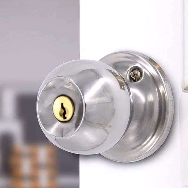 SPETLEK Silver Round Entrance Door Knobs – 1