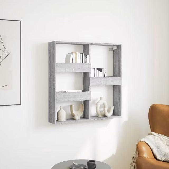 Berkfield Home Grey Sonoma Wall Cabinet W/D/H: 80 x 15 x 80 cm